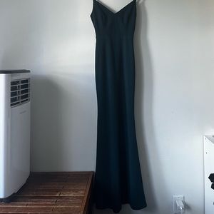 Floor length Forest green dress